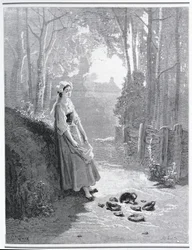 Illustration for The Milkmaid and the Milk Can, from 